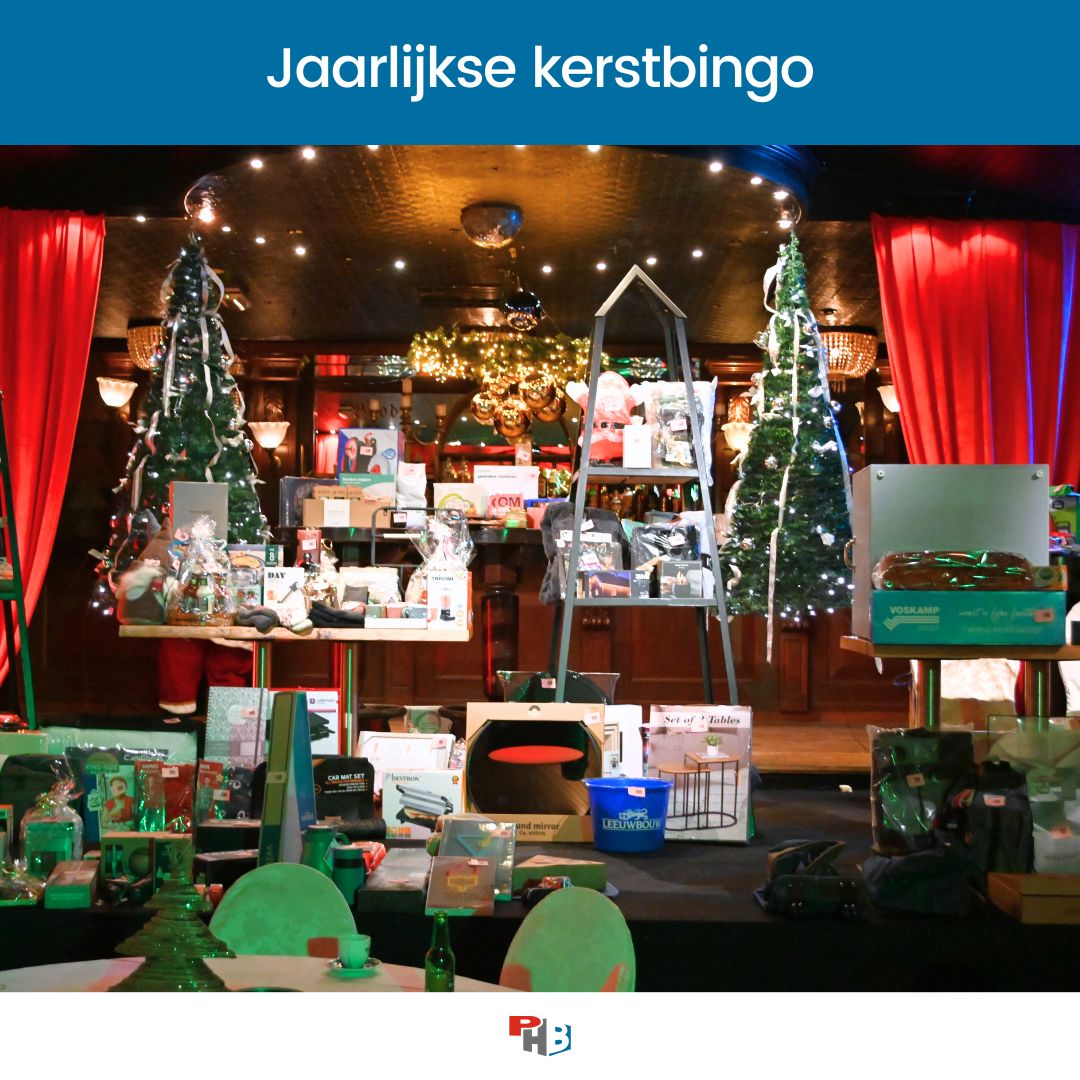 Jaarlijkse kerstbingo werken bij phb