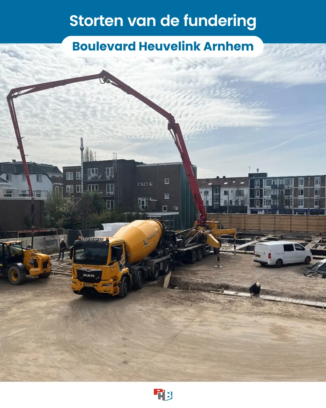 Storten van de fundering